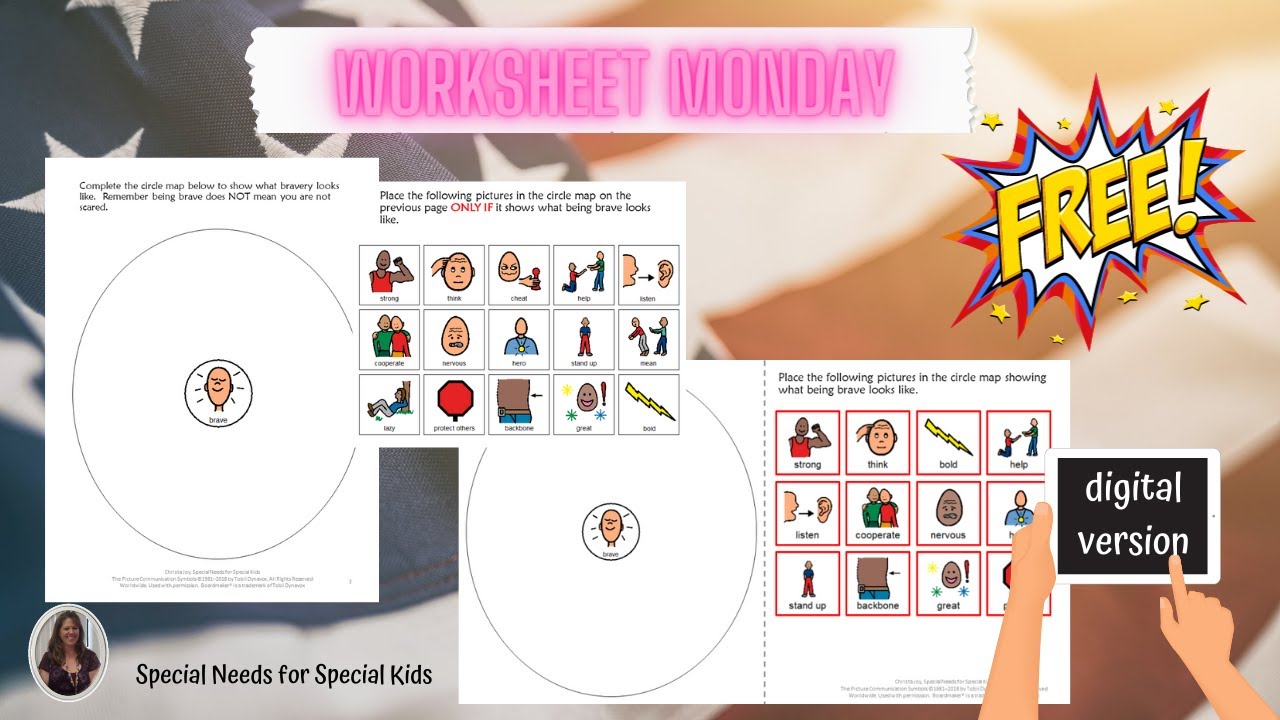 Bravery Circle Map Free Worksheet