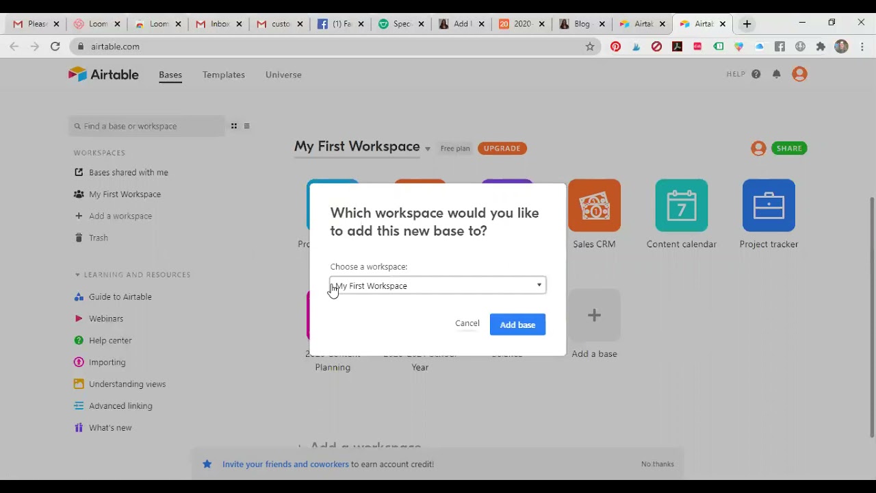 How to make your own copy of an airtable template