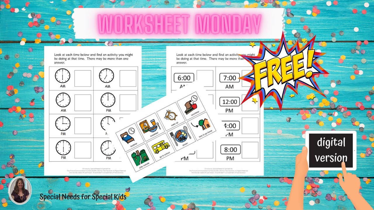 What time would I do this?  Free worksheet