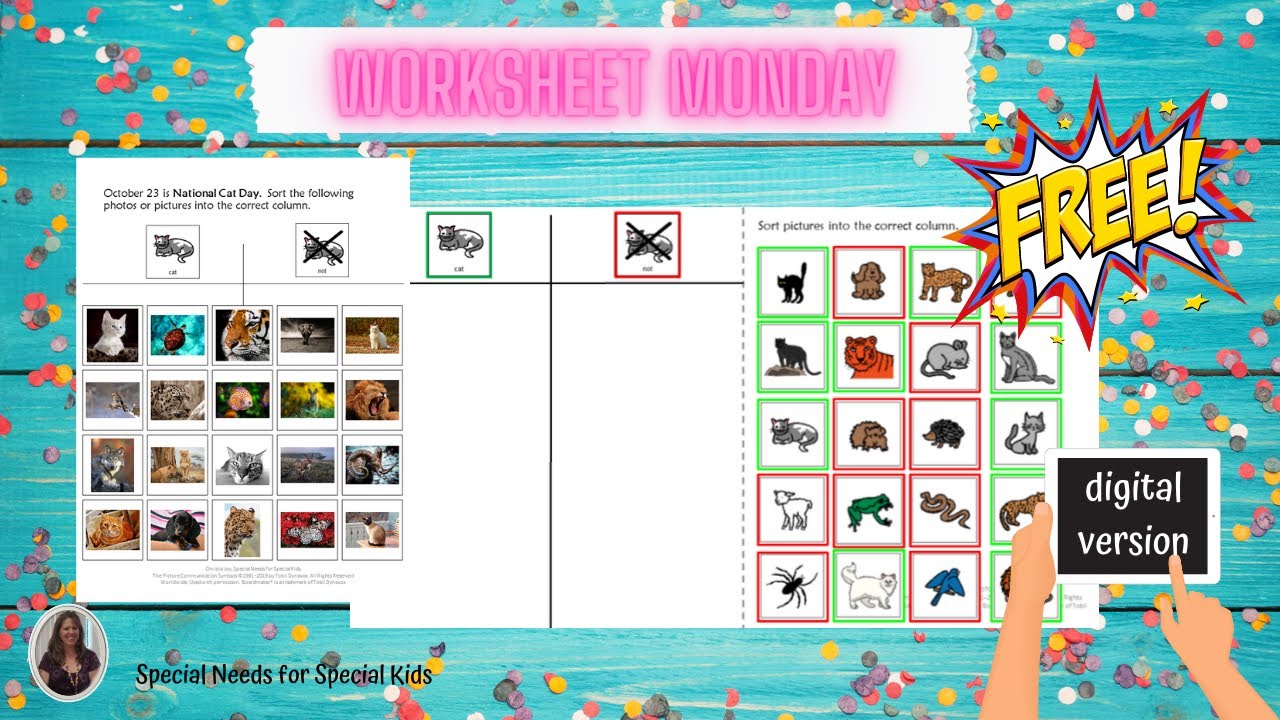 National Cat Day: Free Sorting Worksheet