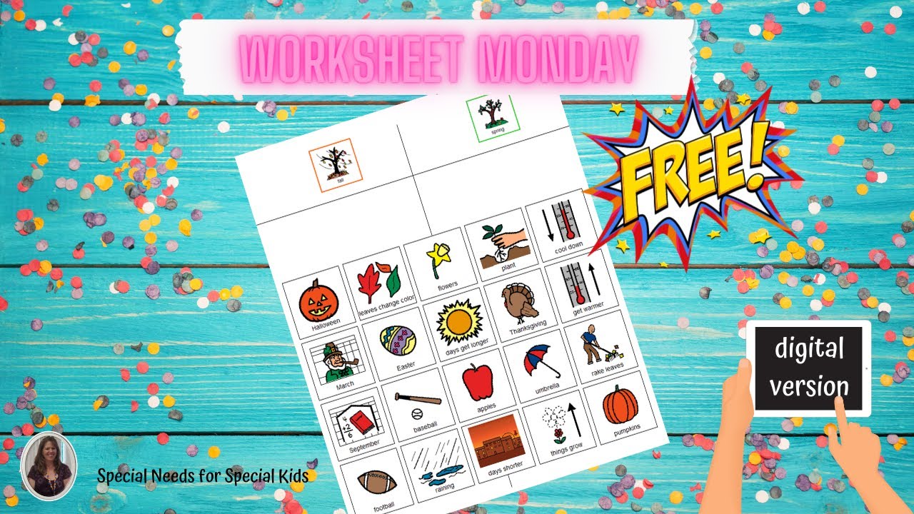 Fall sorting worksheets