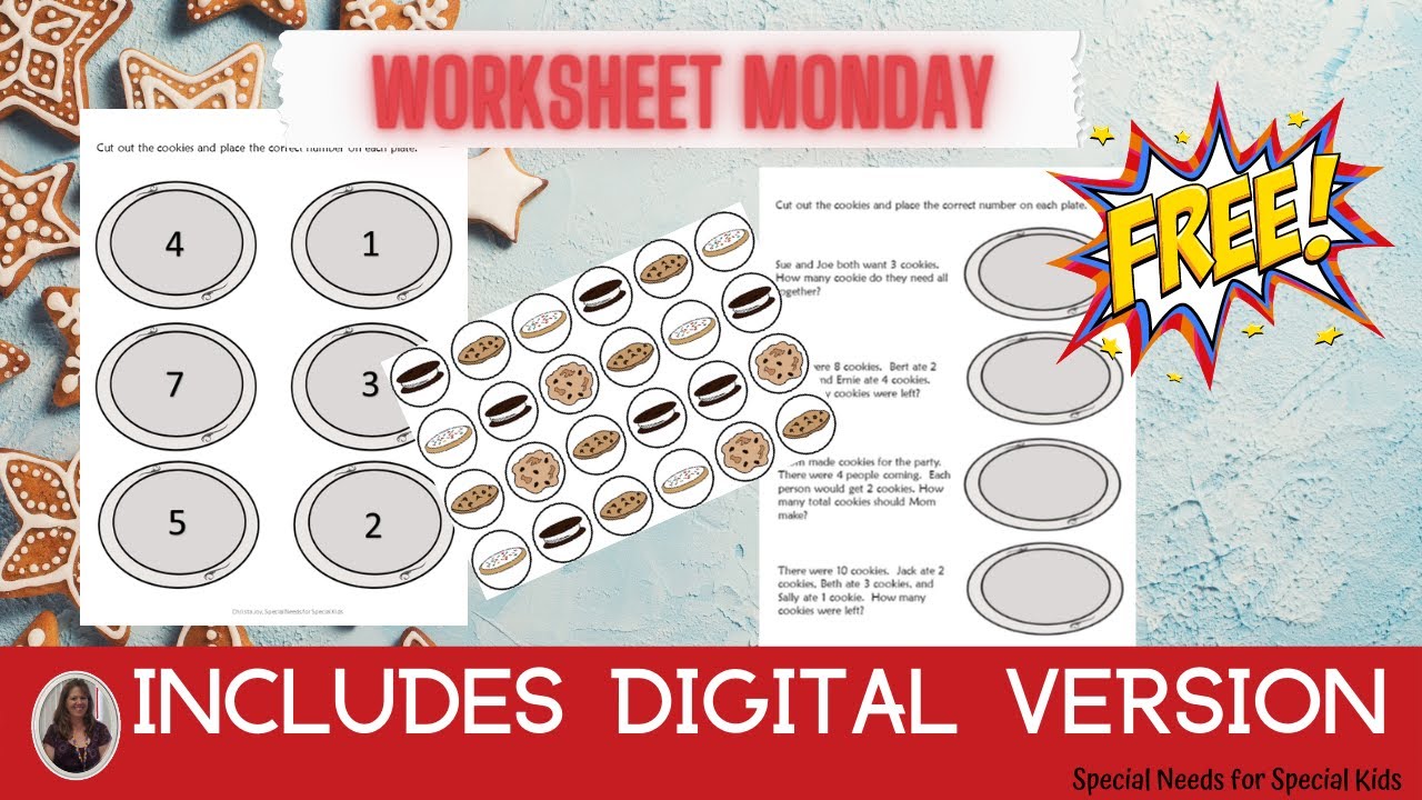 Counting cookies free worksheet