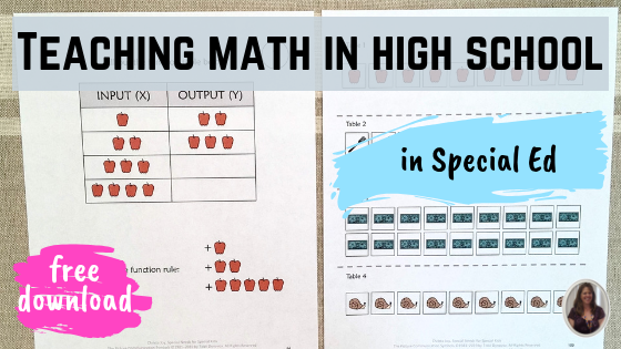 free printable math worksheets for special education students