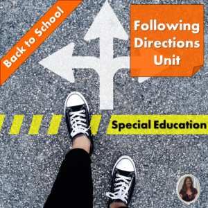 Following Directions Unit : Back to School for Special Education