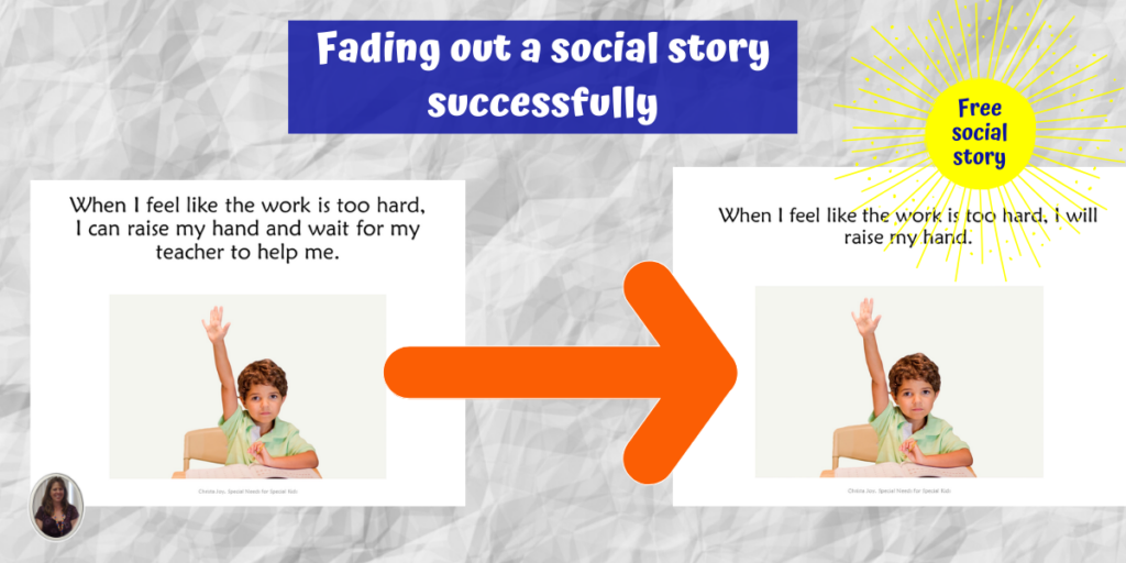 Fading out social stories