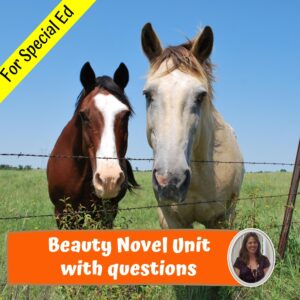 Beauty Novel Study for Special Education with questions