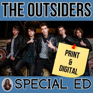 The Outsiders Novel Study Print & Digital Activities Character Charts Special Ed
