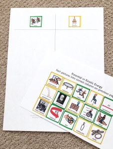 color coded worksheet using only outlines
