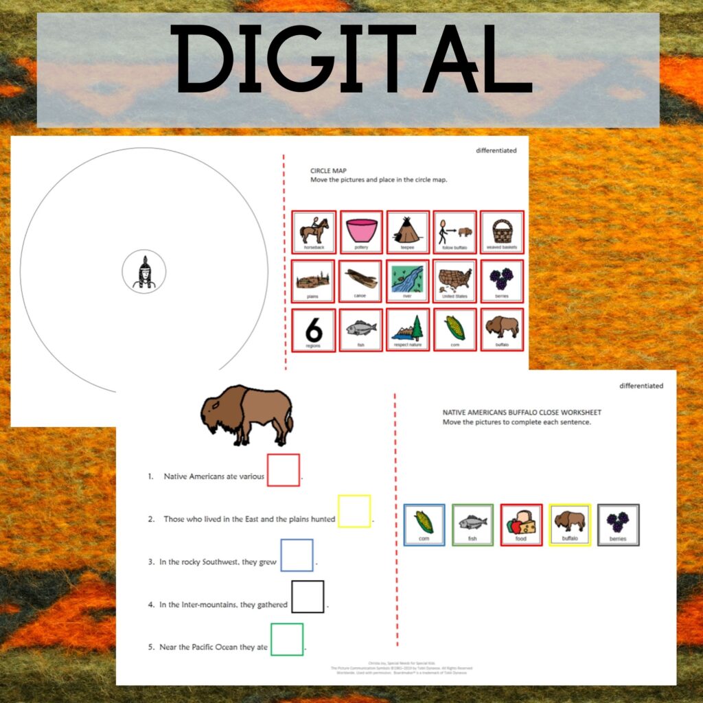 Native American Unit for Special Education PRINT and DIGITAL