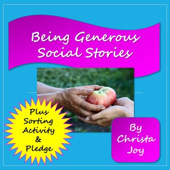 Being Generous social story unit for special ed