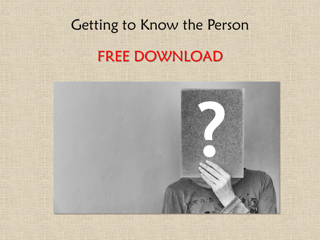 Getting to Know the Person download
