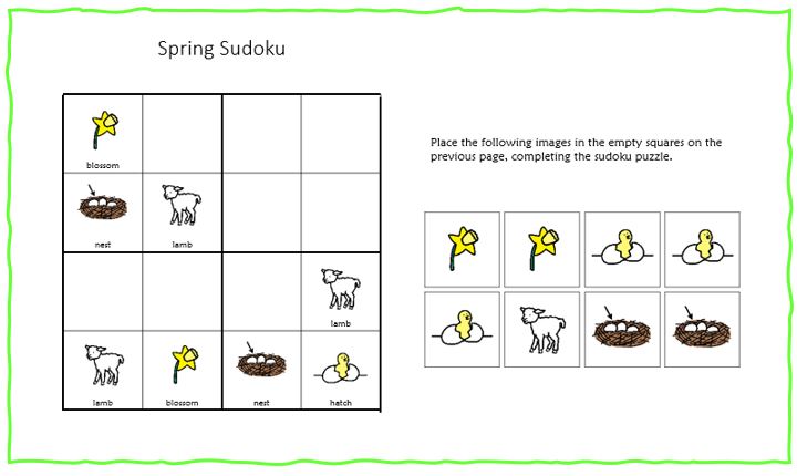 Use a sudoku to teach and review new vocabulary