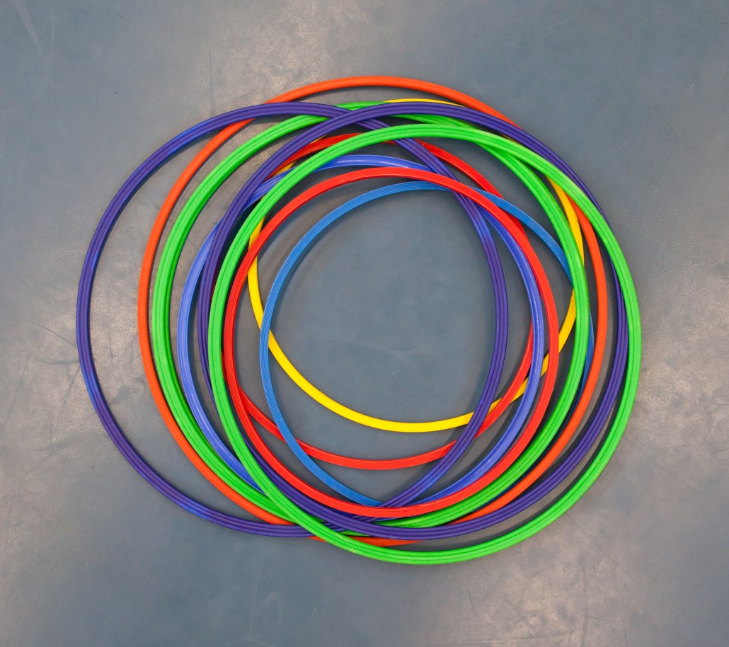hula hoops can be used in place of a circle map