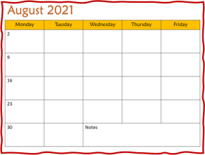 monthly lesson planning template