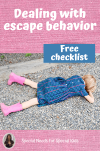 Pin for dealing with escape behavior