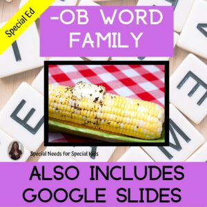 ob Word Family for Special Education