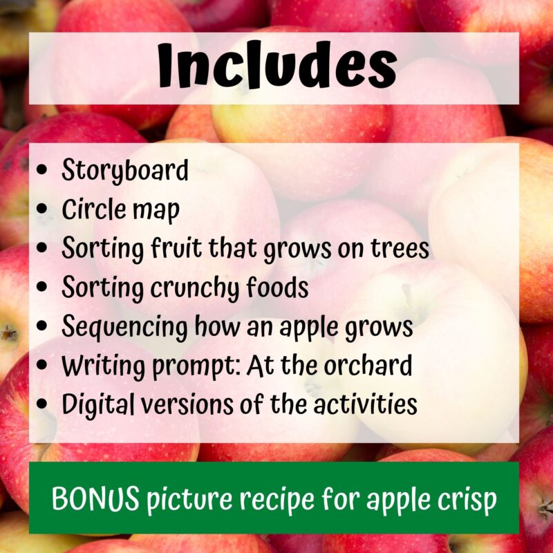 Fall Apples Crisp and Juicy Literacy Unit for Special Education