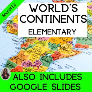 World's Continents for Special Education