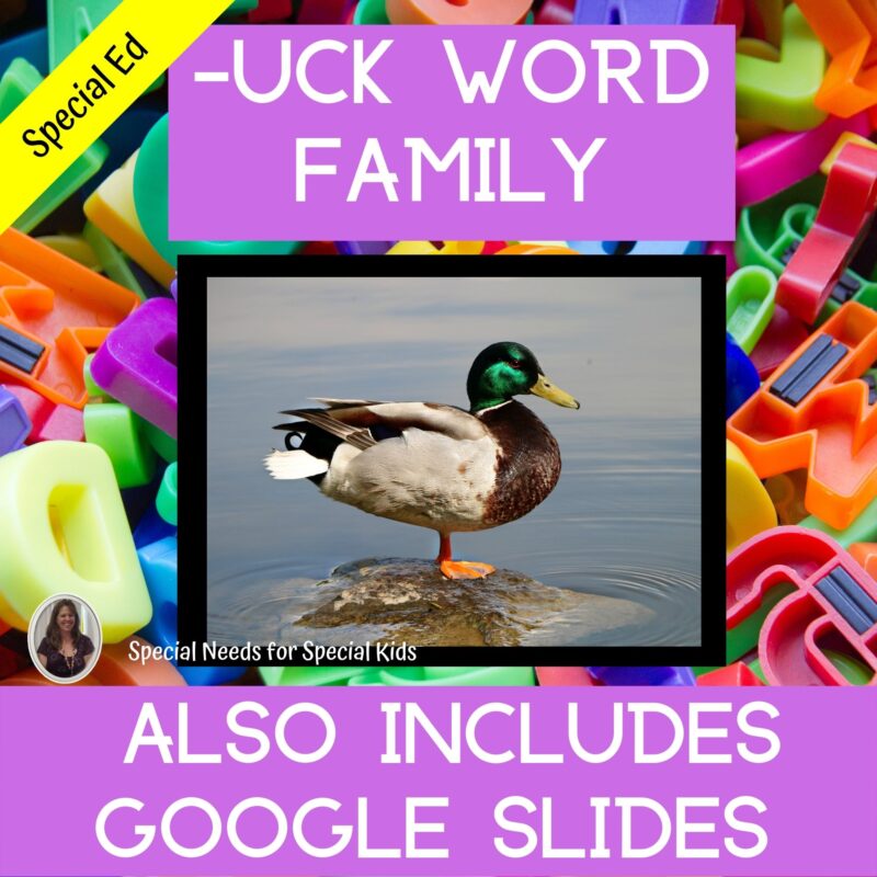 uck Word Family for Special Education