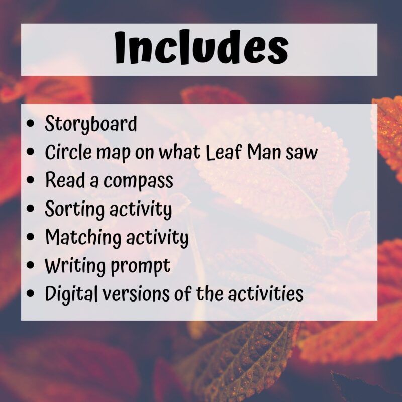 Leaf Man Literacy Unit for Special Education