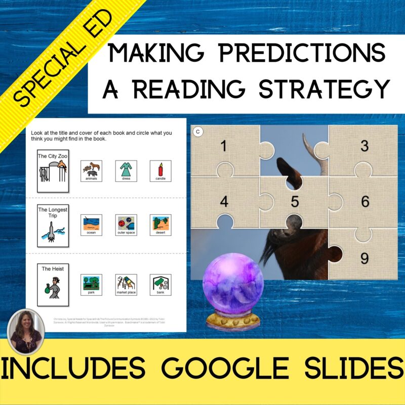 Making Predictions from pictures & text Reading Strategies for Special Education