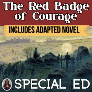 The Red Badge of Courage Adapted Novel Study Special Education Activities & Questions