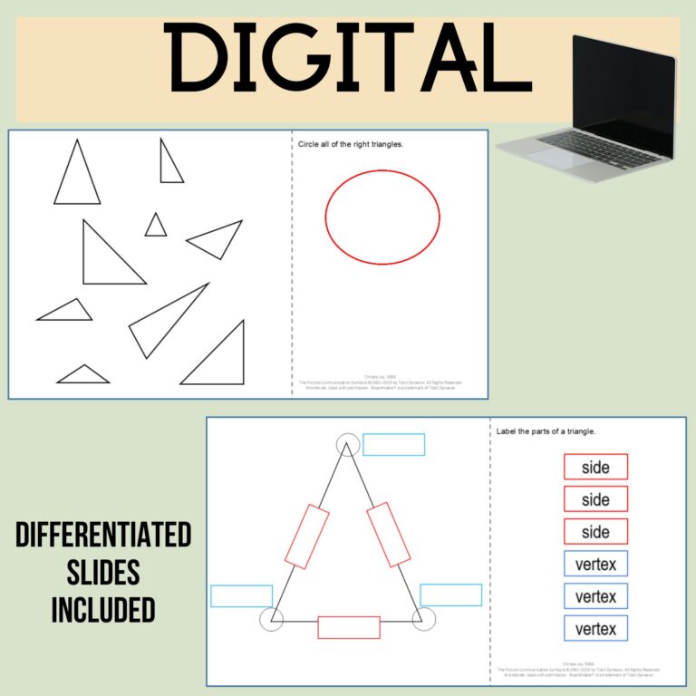Super Simple Types of Triangles Worksheets Special Education Classify ...